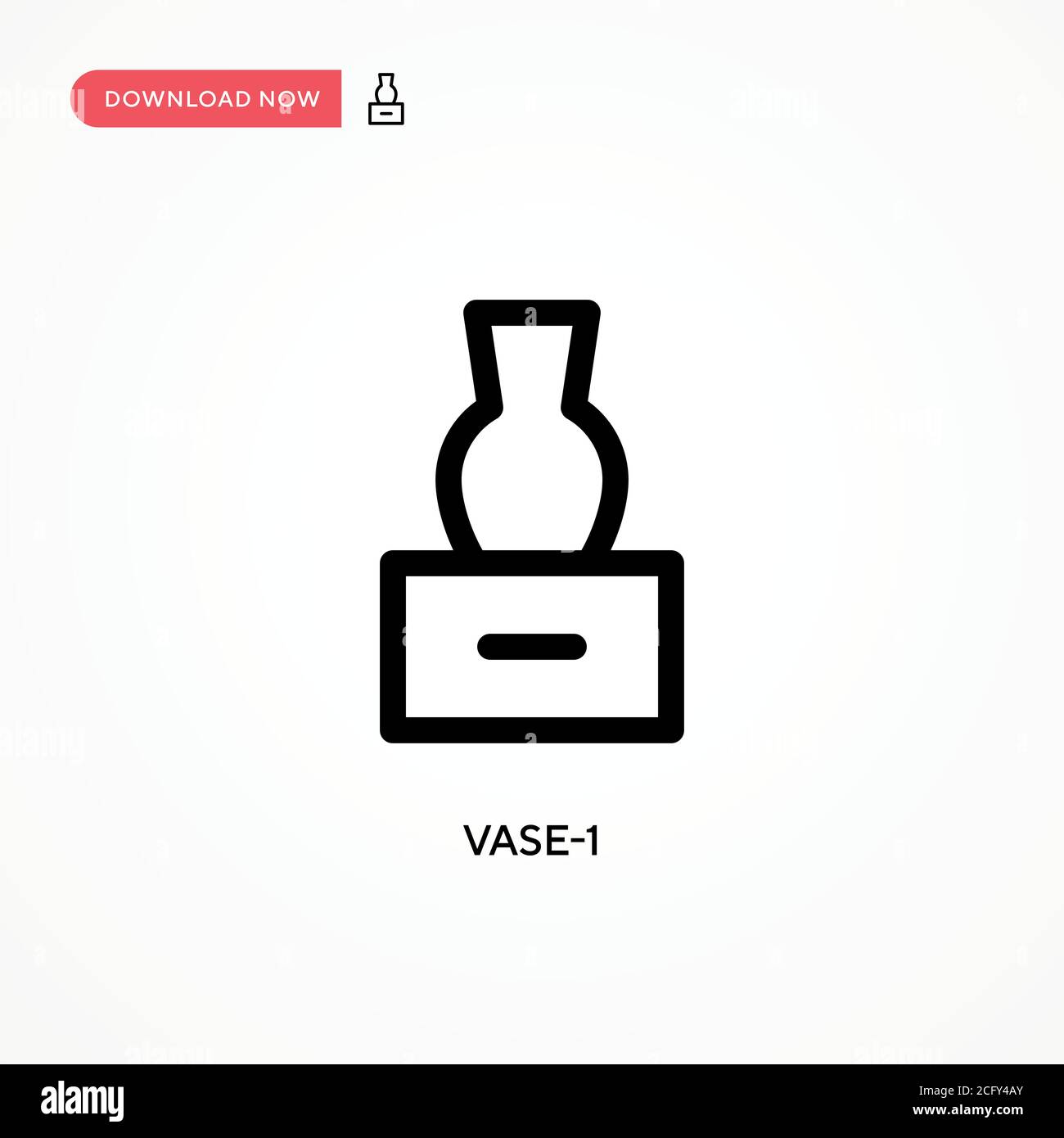 Vase-1 Simple vector icon. Modern, simple flat vector illustration for web site or mobile app Stock Vector