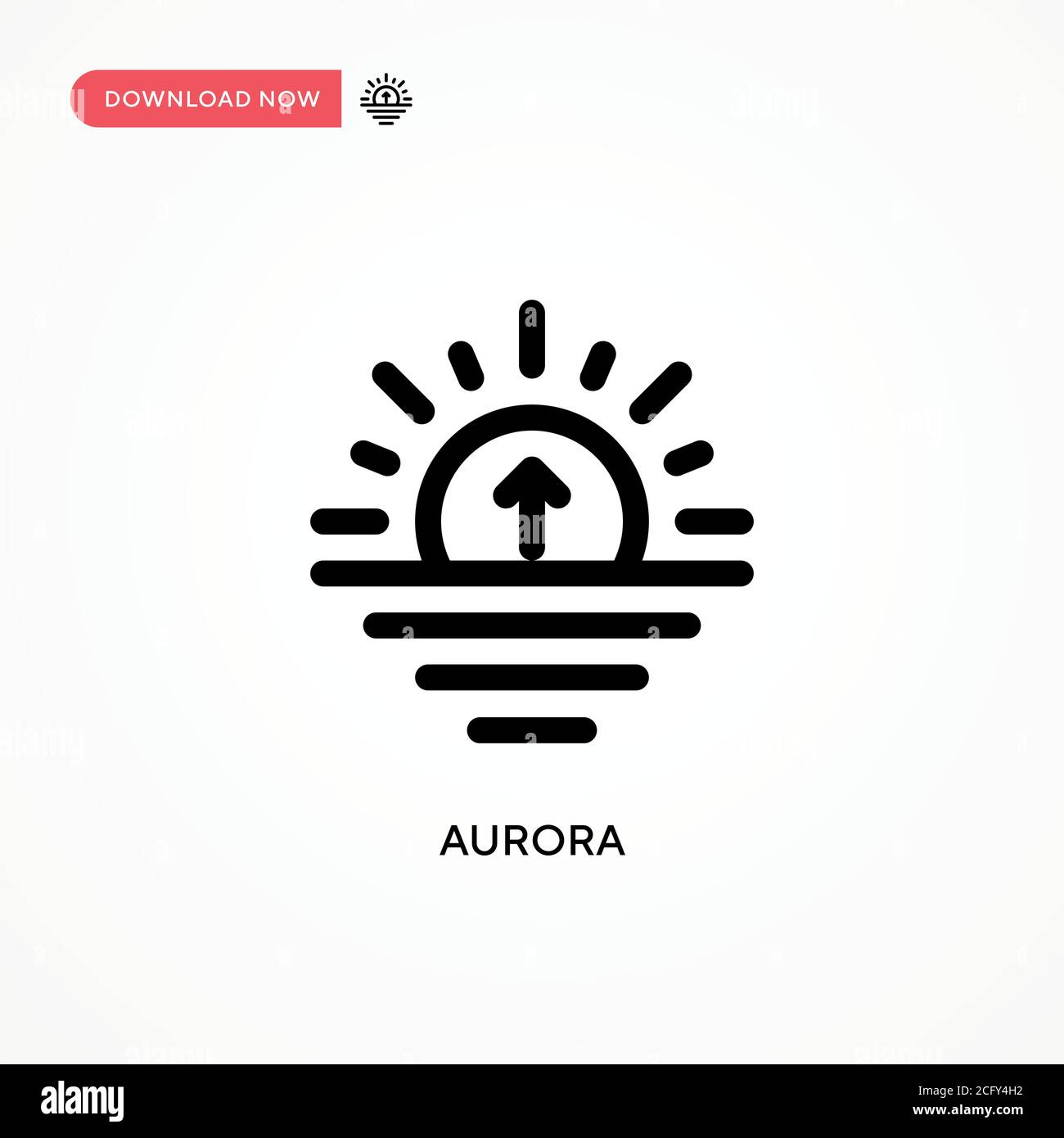Aurora Simple vector icon. Modern, simple flat vector illustration for web site or mobile app Stock Vector