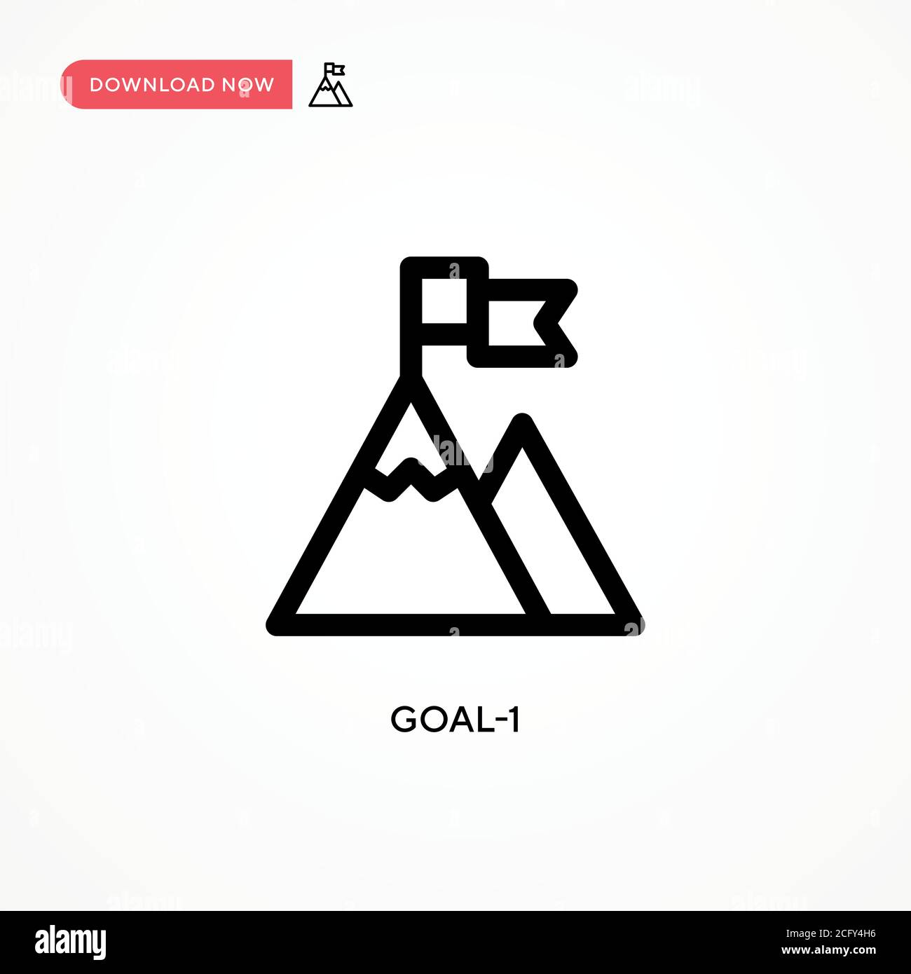 Goal-1 Simple vector icon. Modern, simple flat vector illustration for ...