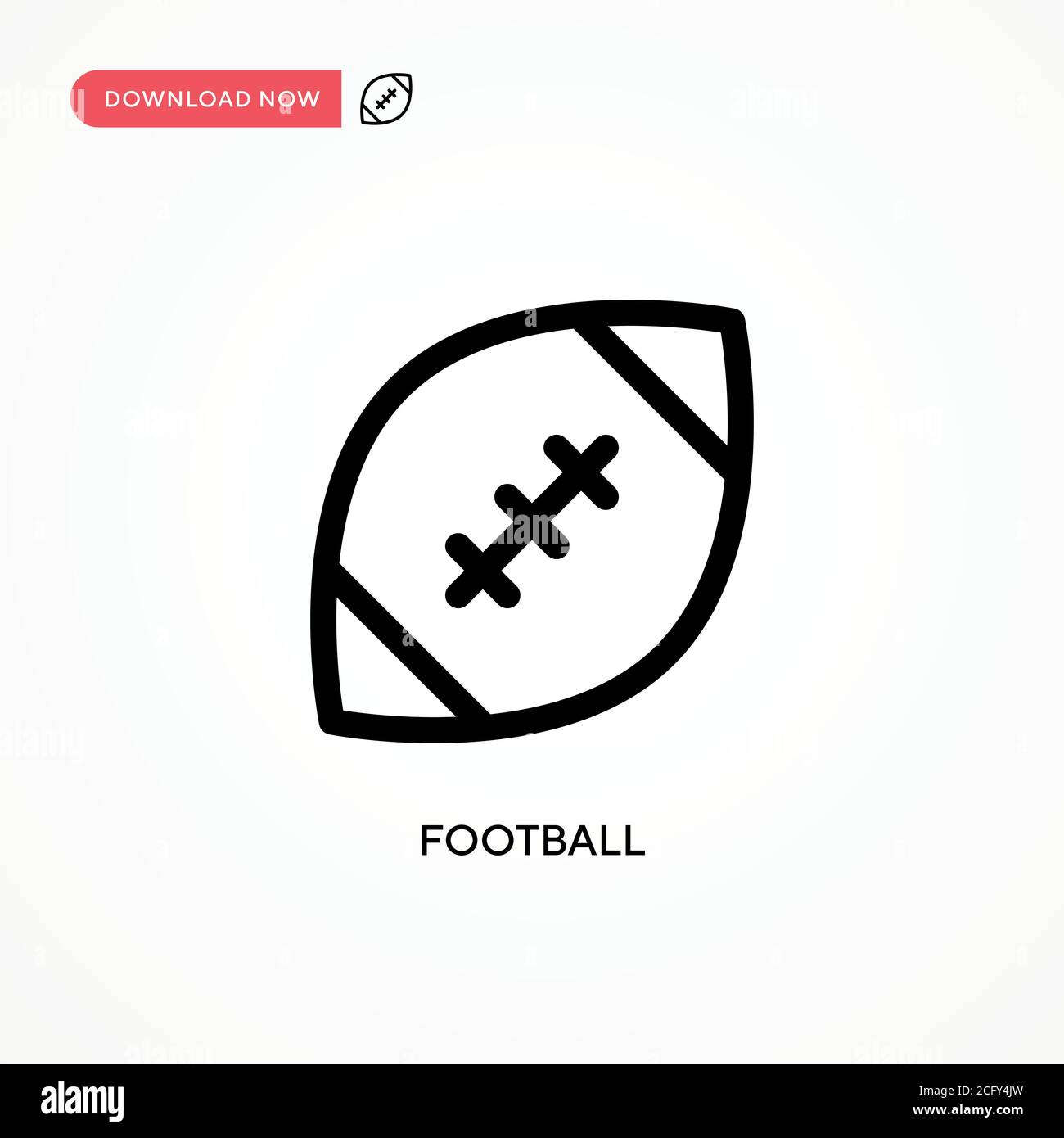 Football Simple vector icon. Modern, simple flat vector illustration ...