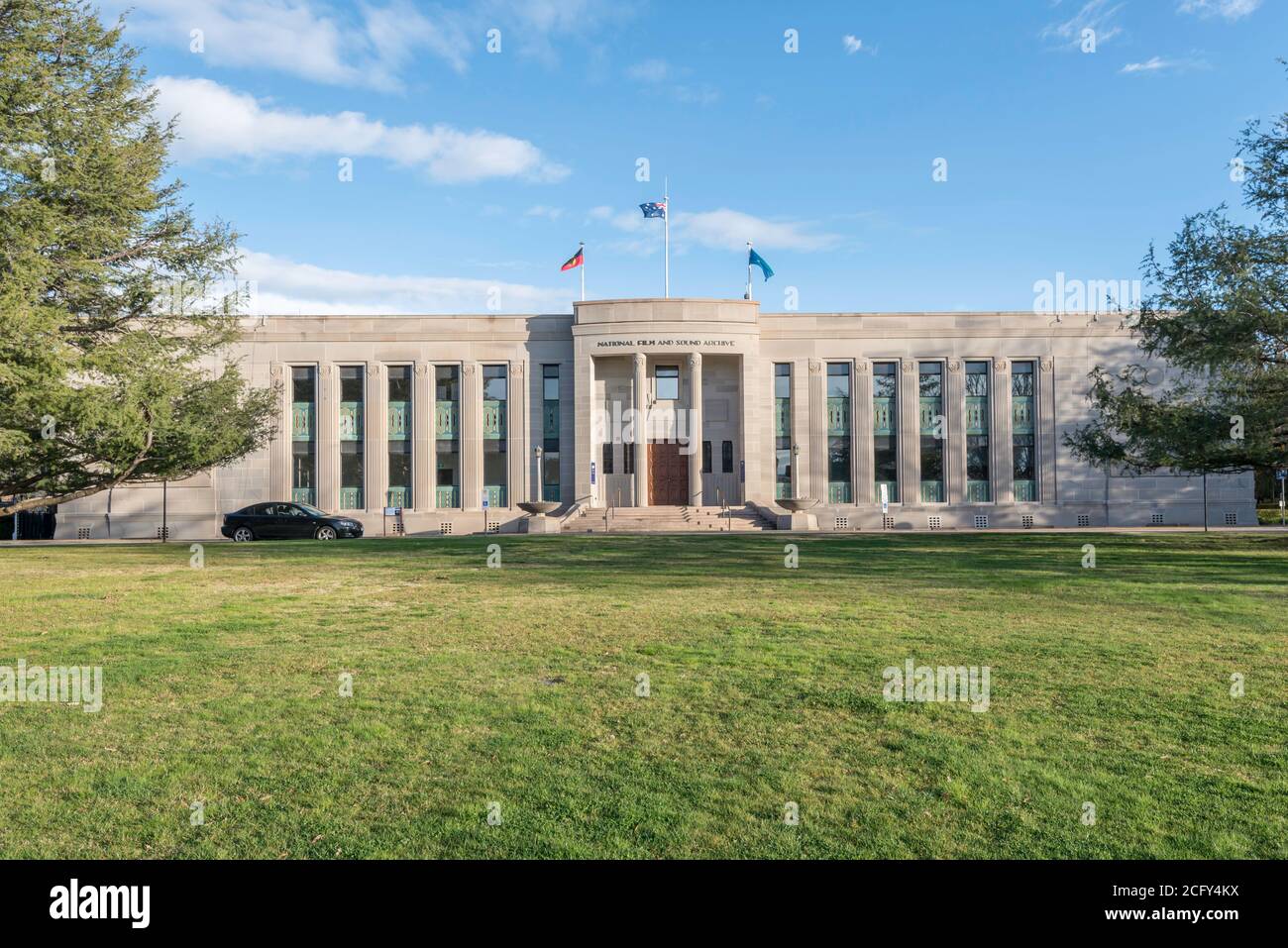 The National Film and Sound Archive (formerly Australian Institute of Anatomy 1930-84) in Canberra, Australian Capital Territory, Australia Stock Photo