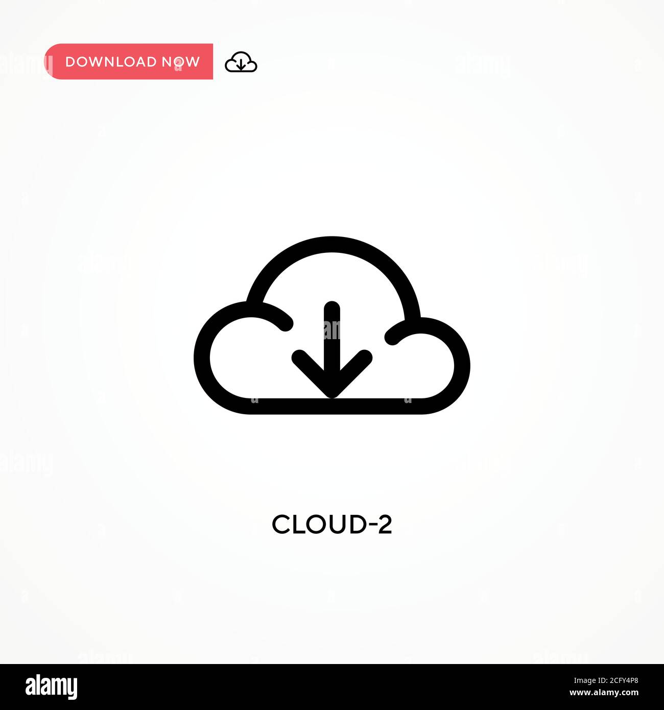 Cloud-2 Simple vector icon. Modern, simple flat vector illustration for web site or mobile app Stock Vector