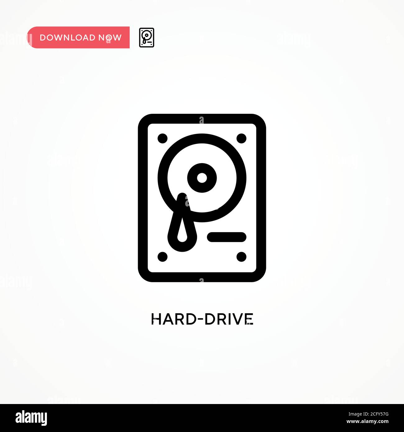 Hard-drive Simple vector icon. Modern, simple flat vector illustration for web site or mobile app Stock Vector