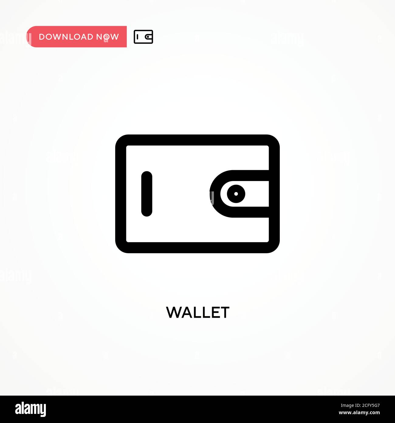 Wallet Simple vector icon. Modern, simple flat vector illustration for ...