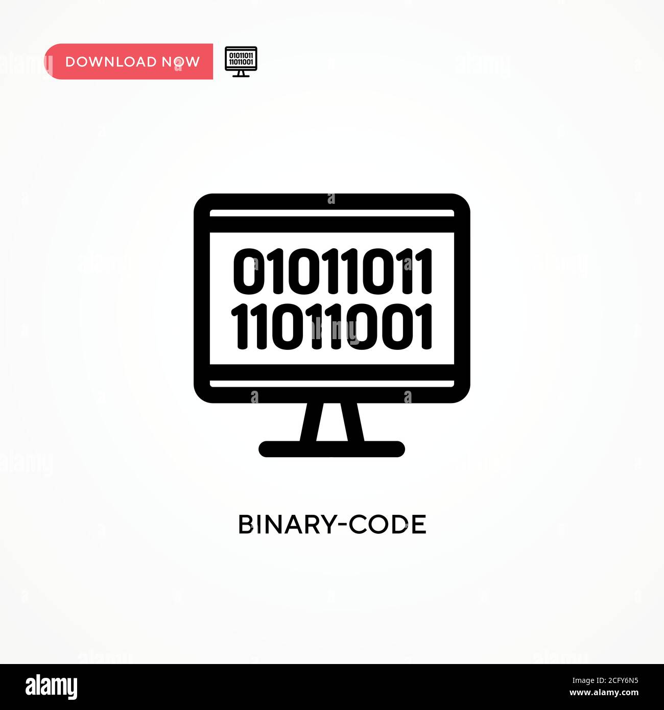 Binary-code Simple vector icon. Modern, simple flat vector illustration ...