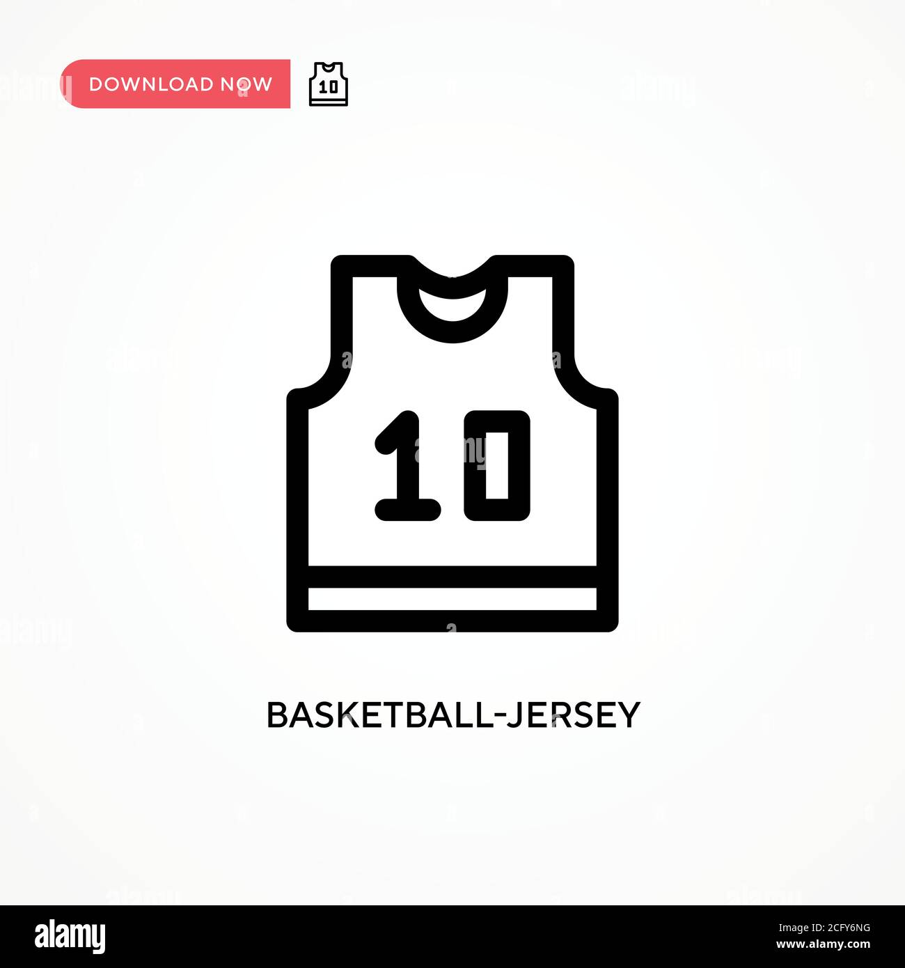 Basketball-jersey Simple vector icon. Modern, simple flat vector illustration for web site or mobile app Stock Vector