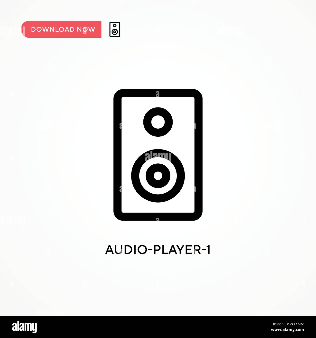 Audio-player-1 Simple vector icon. Modern, simple flat vector illustration for web site or mobile app Stock Vector