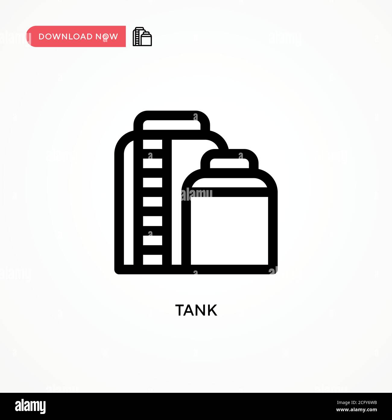 Tank Simple vector icon. Modern, simple flat vector illustration for ...
