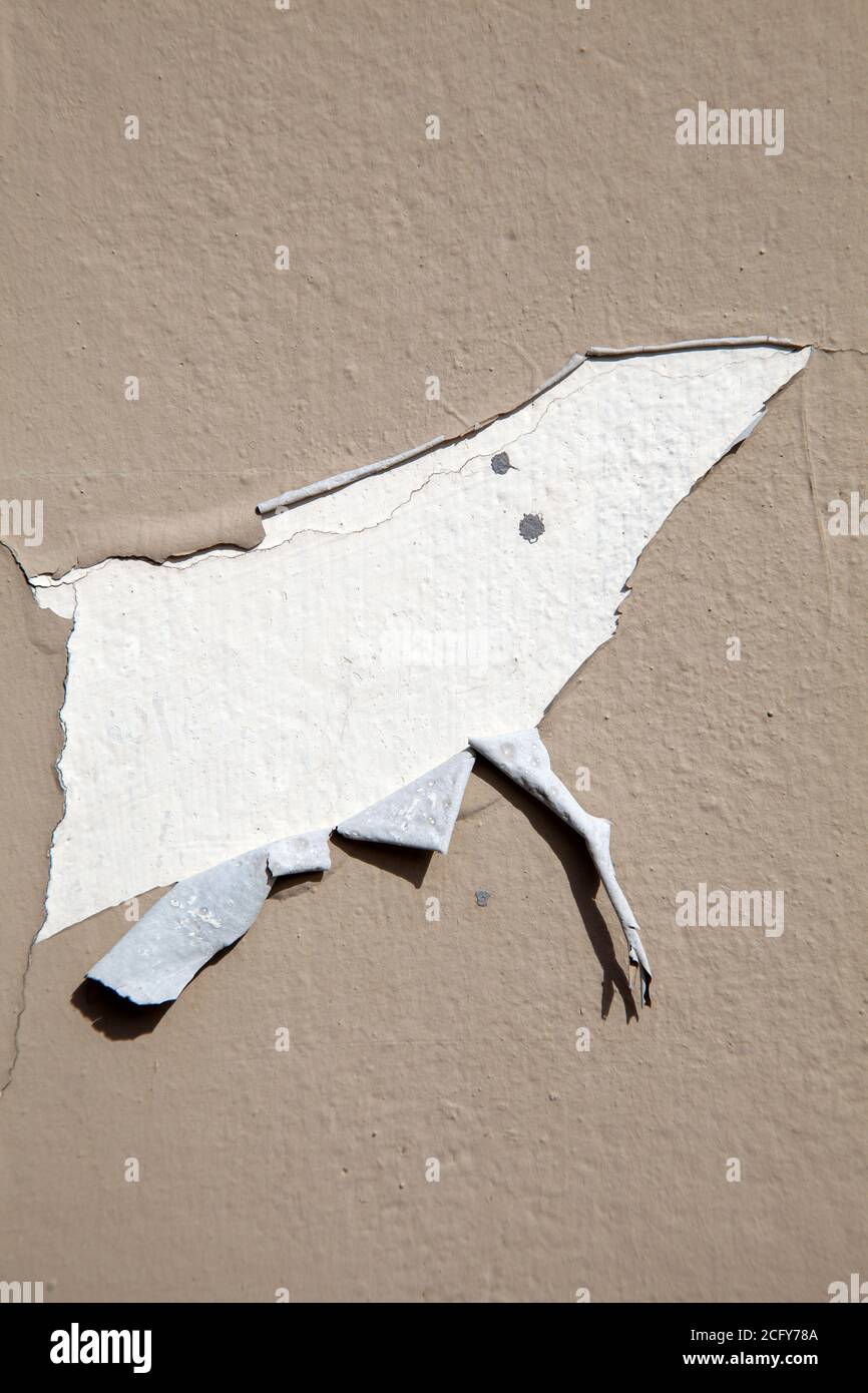 Peeling paint on Wall Stock Photo