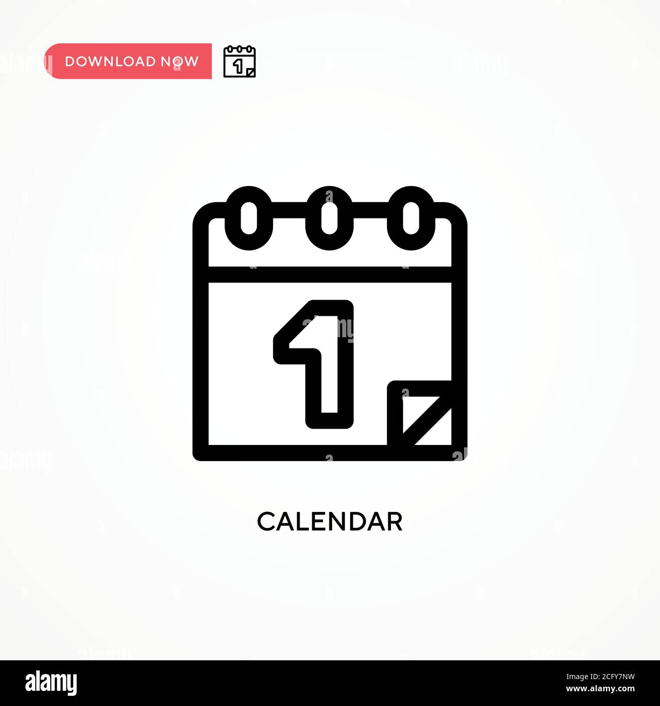 Calendar Simple vector icon. Modern, simple flat vector illustration ...