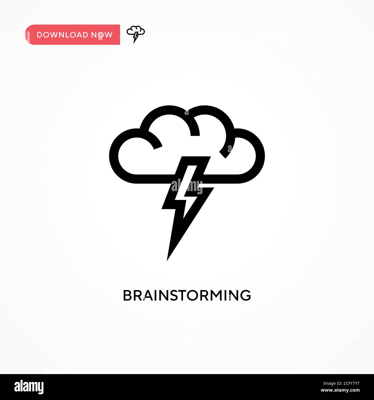 Brainstorming Simple vector icon. Modern, simple flat vector ...
