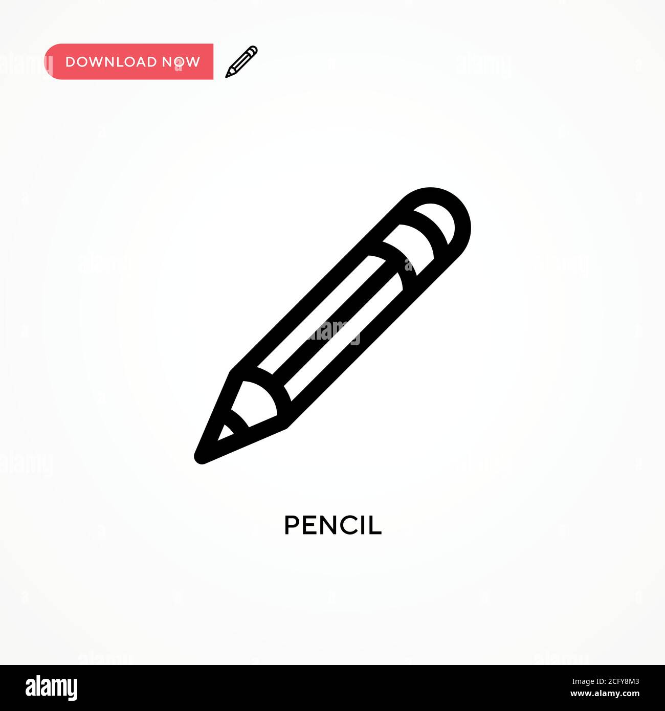 Pencil Simple vector icon. Modern, simple flat vector illustration for ...