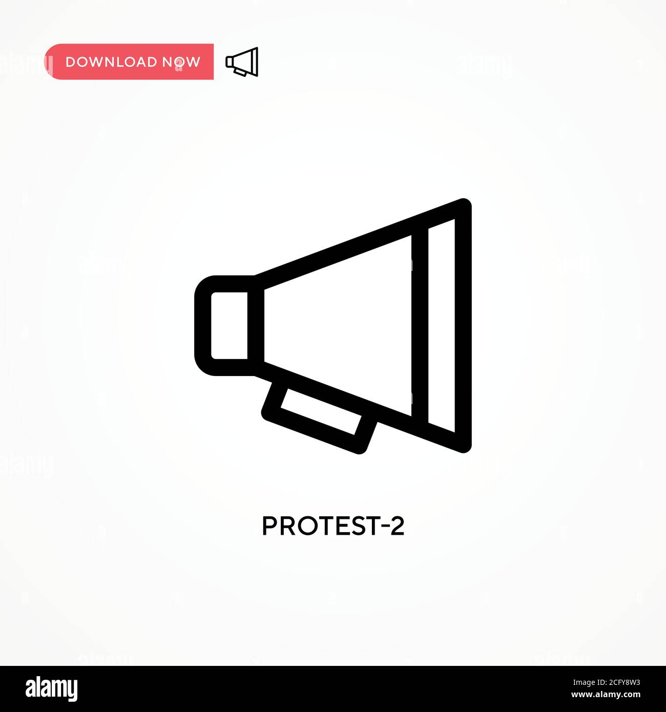 Protest-2 Simple vector icon. Modern, simple flat vector illustration for web site or mobile app Stock Vector