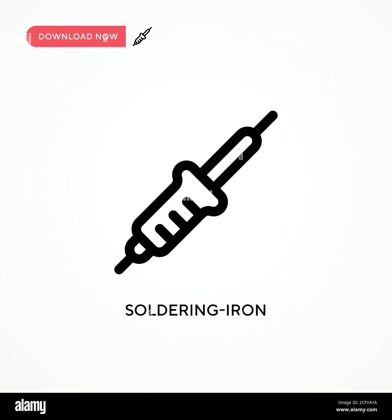 Soldering-iron Simple vector icon. Modern, simple flat vector illustration for web site or mobile app Stock Vector