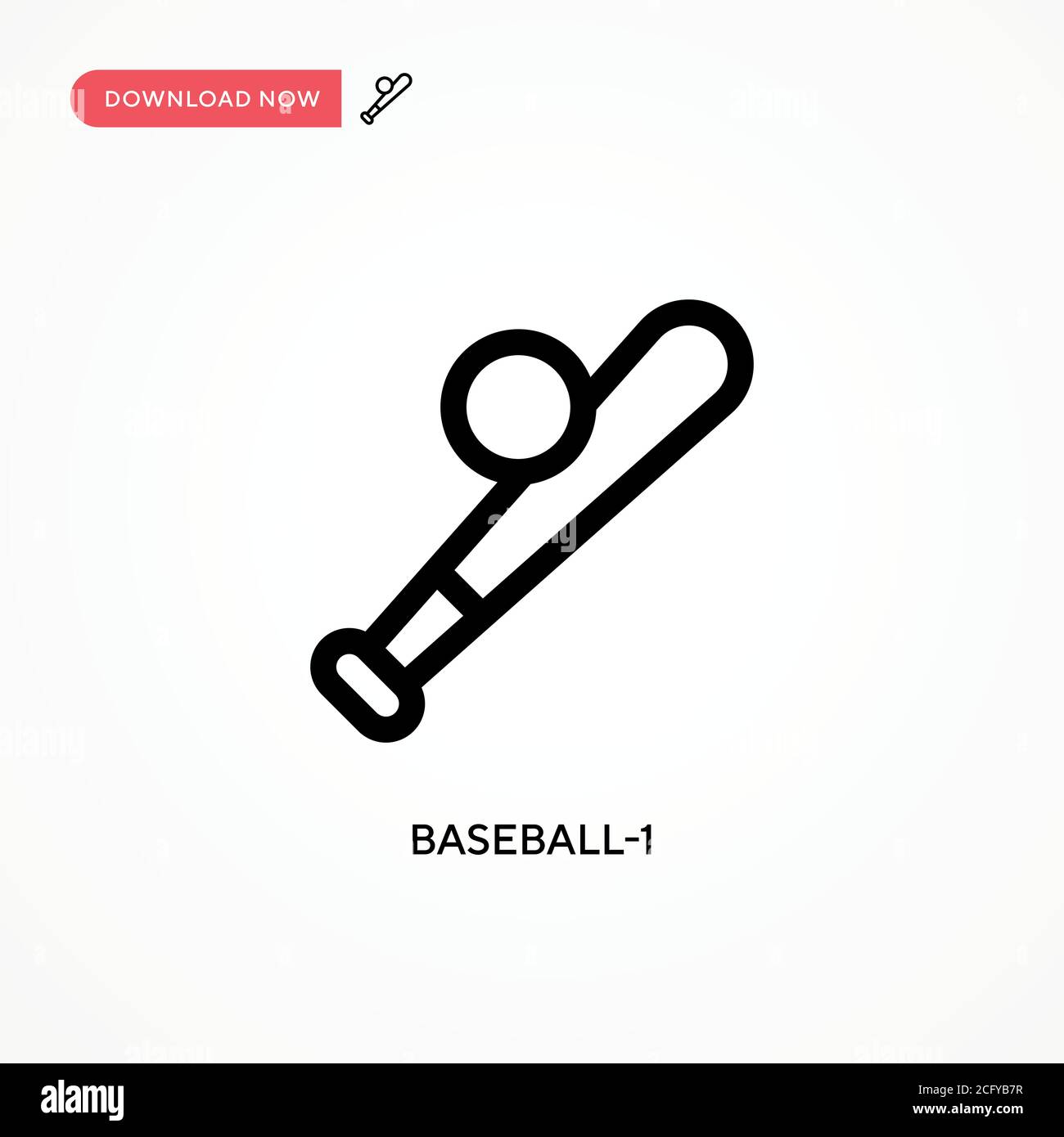 Baseball-1 Simple vector icon. Modern, simple flat vector illustration for web site or mobile app Stock Vector