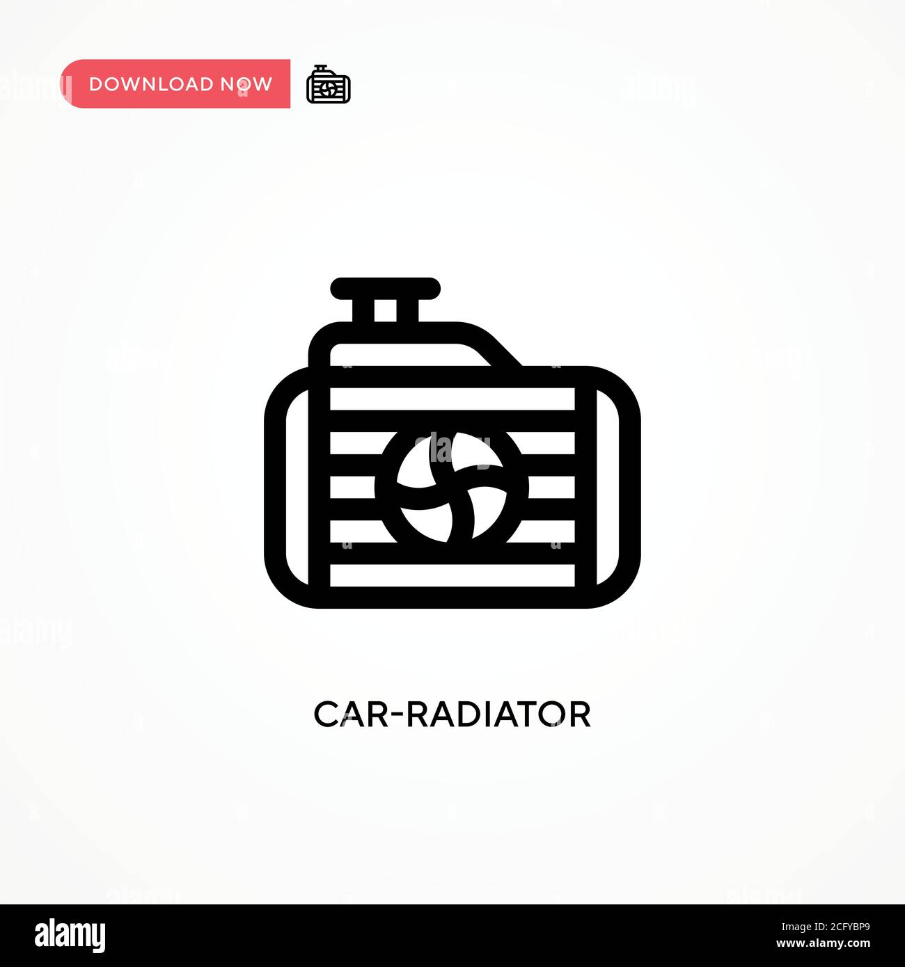 Car-radiator Simple vector icon. Modern, simple flat vector illustration for web site or mobile app Stock Vector