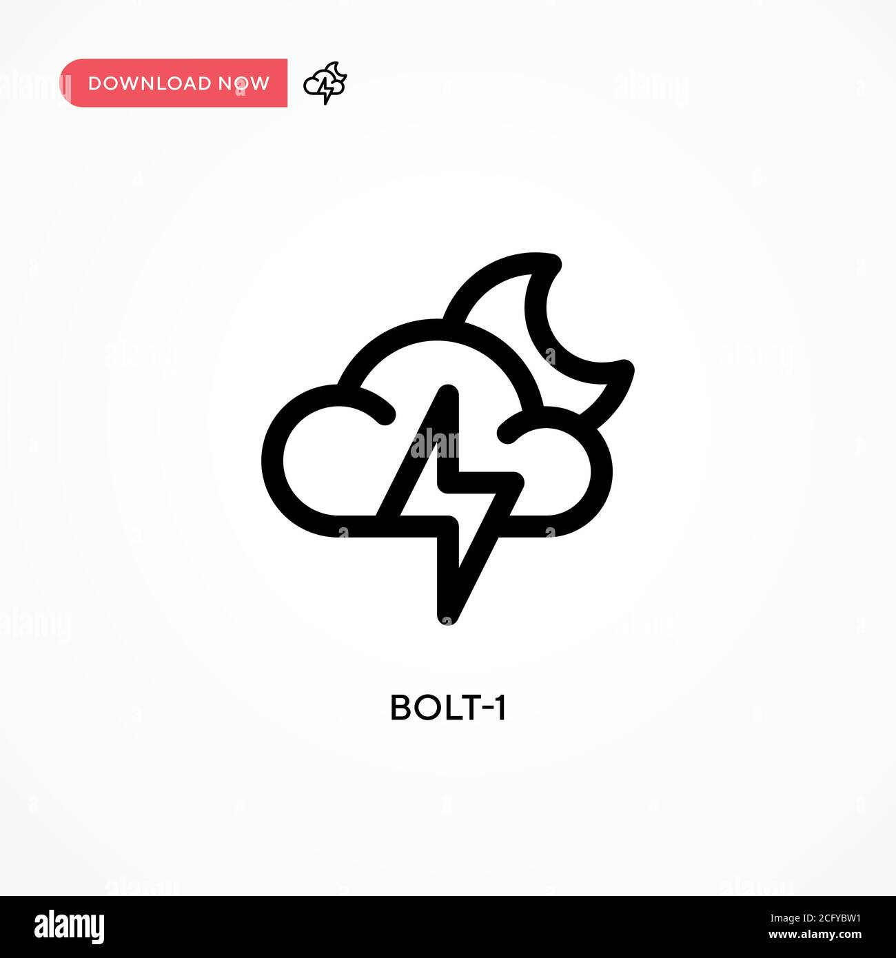 one-single-lightning-bolt-stock-vector-images-alamy