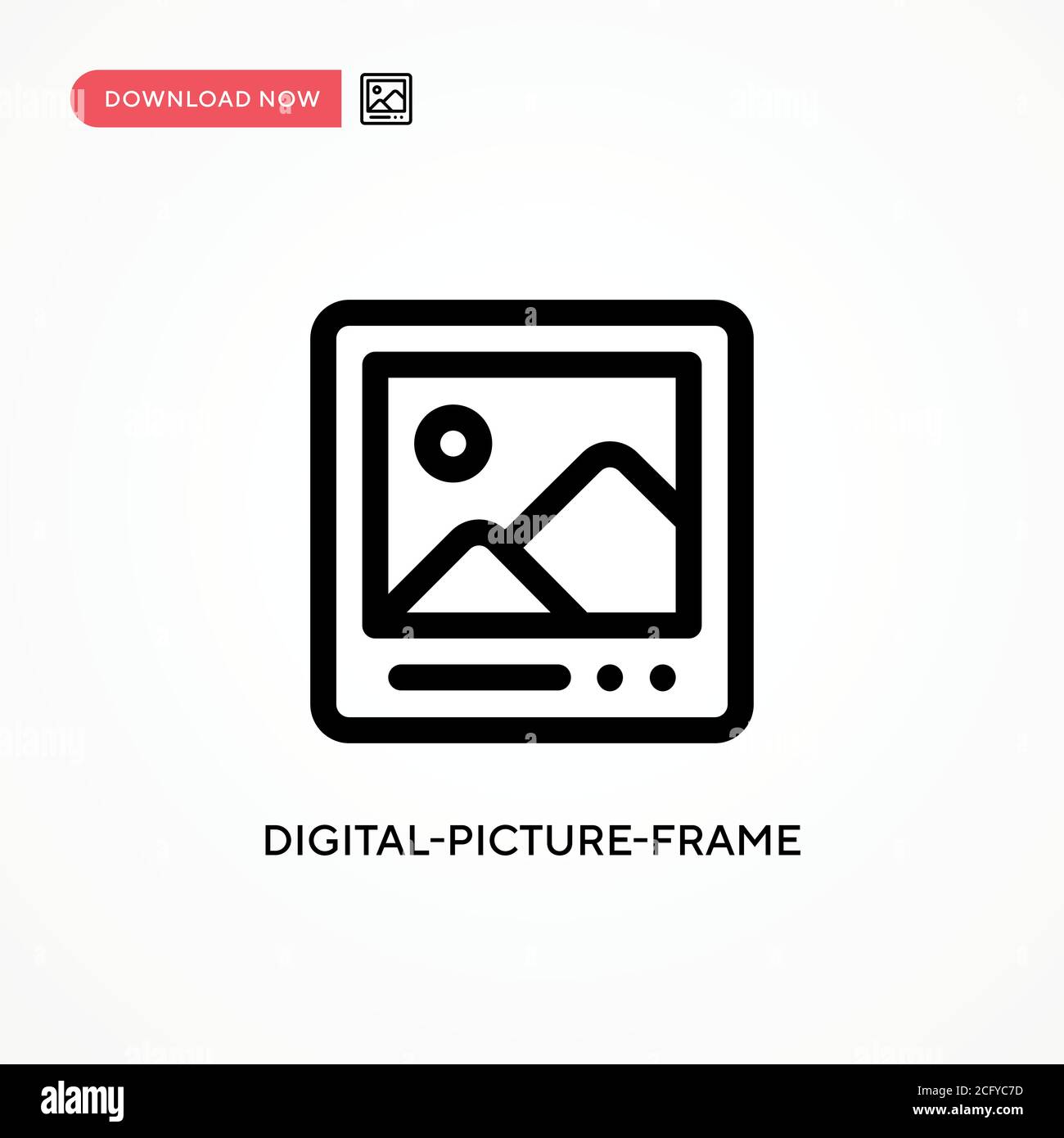 Digital-picture-frame Simple vector icon. Modern, simple flat vector ...