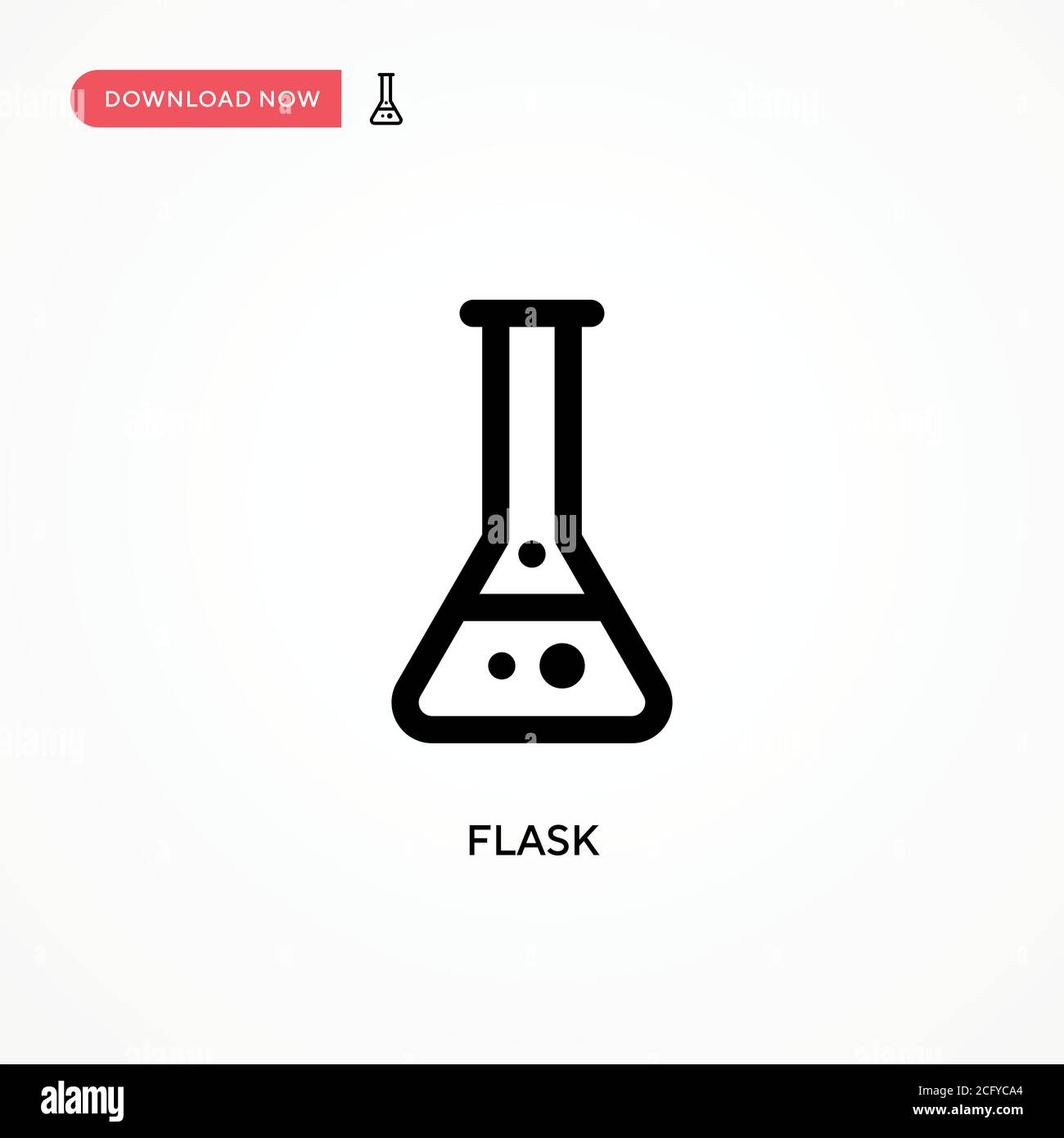 Flask Simple vector icon. Modern, simple flat vector illustration for ...