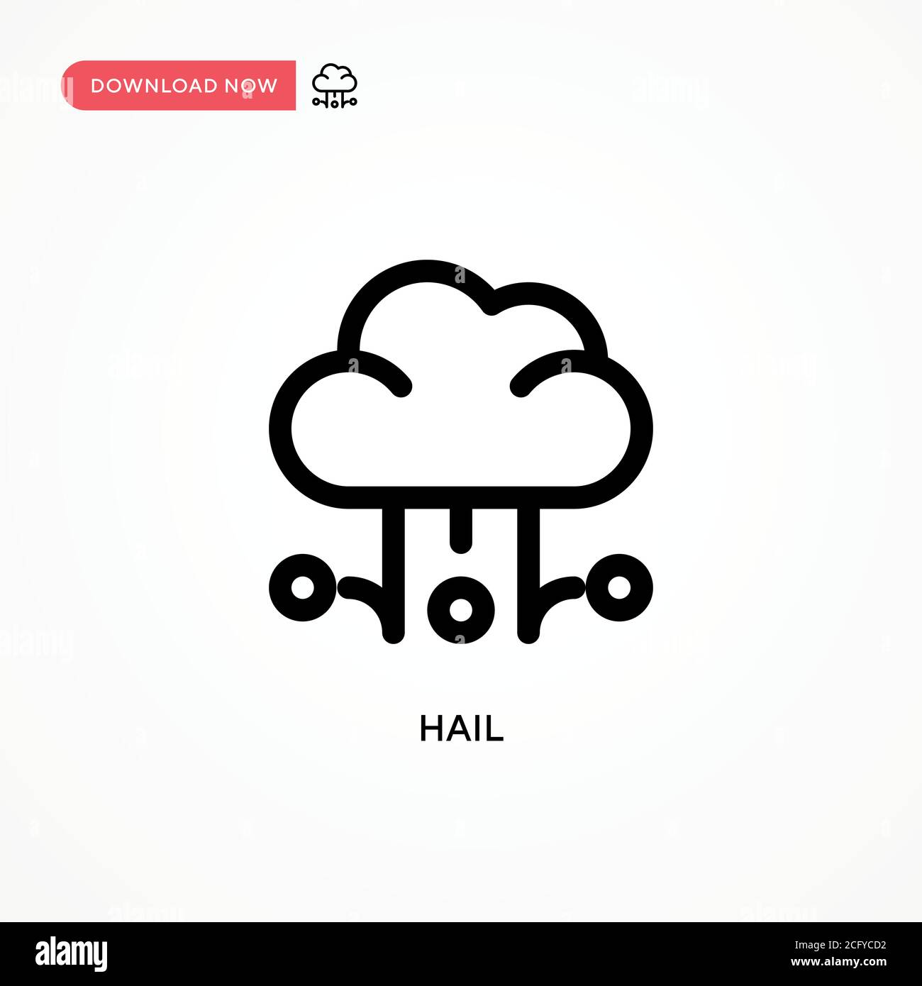 Hail Simple vector icon. Modern, simple flat vector illustration for web site or mobile app Stock Vector