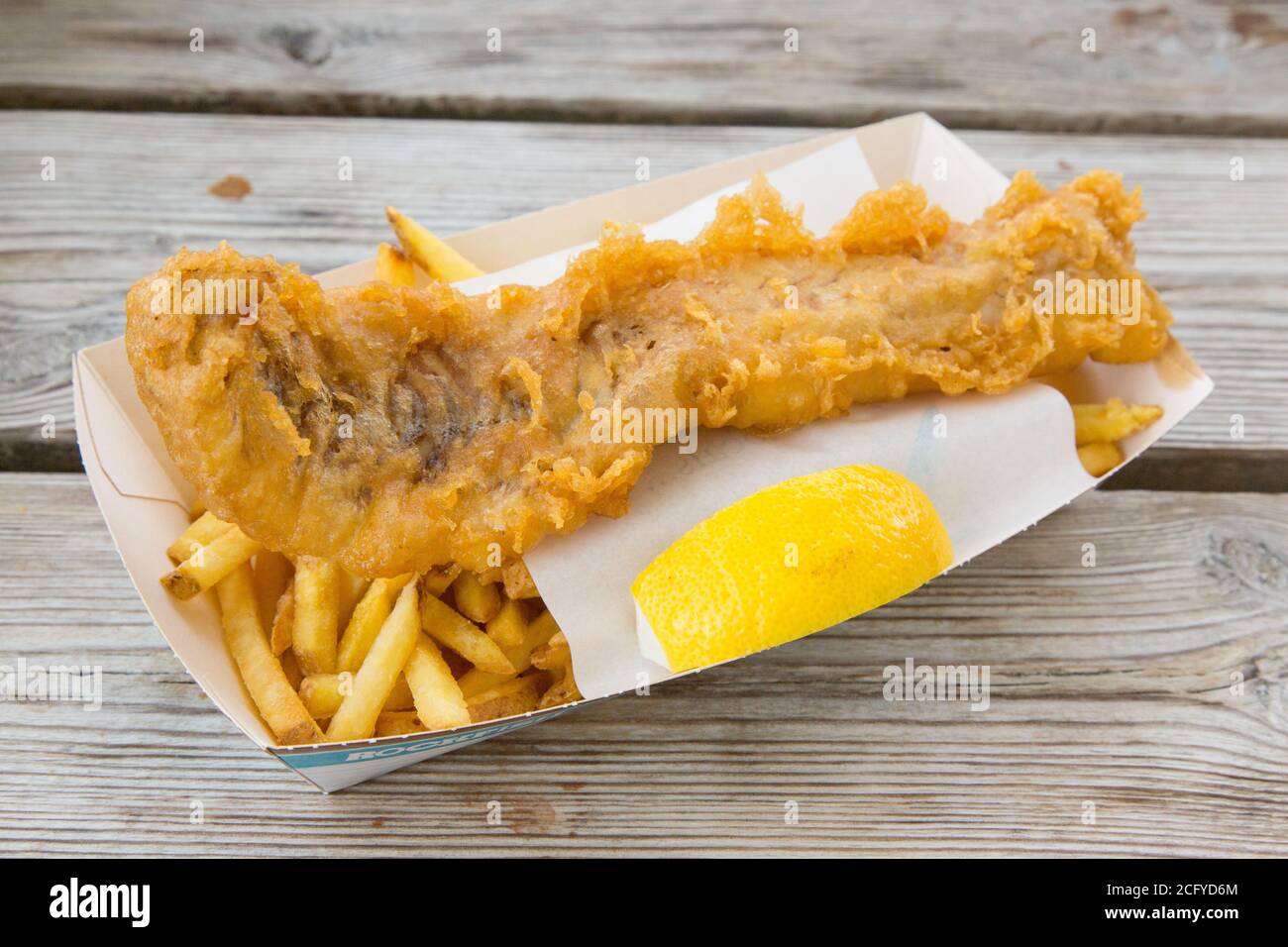 Fish and chips from Rockfish fish and chip restaurant, Plymouth , Devon