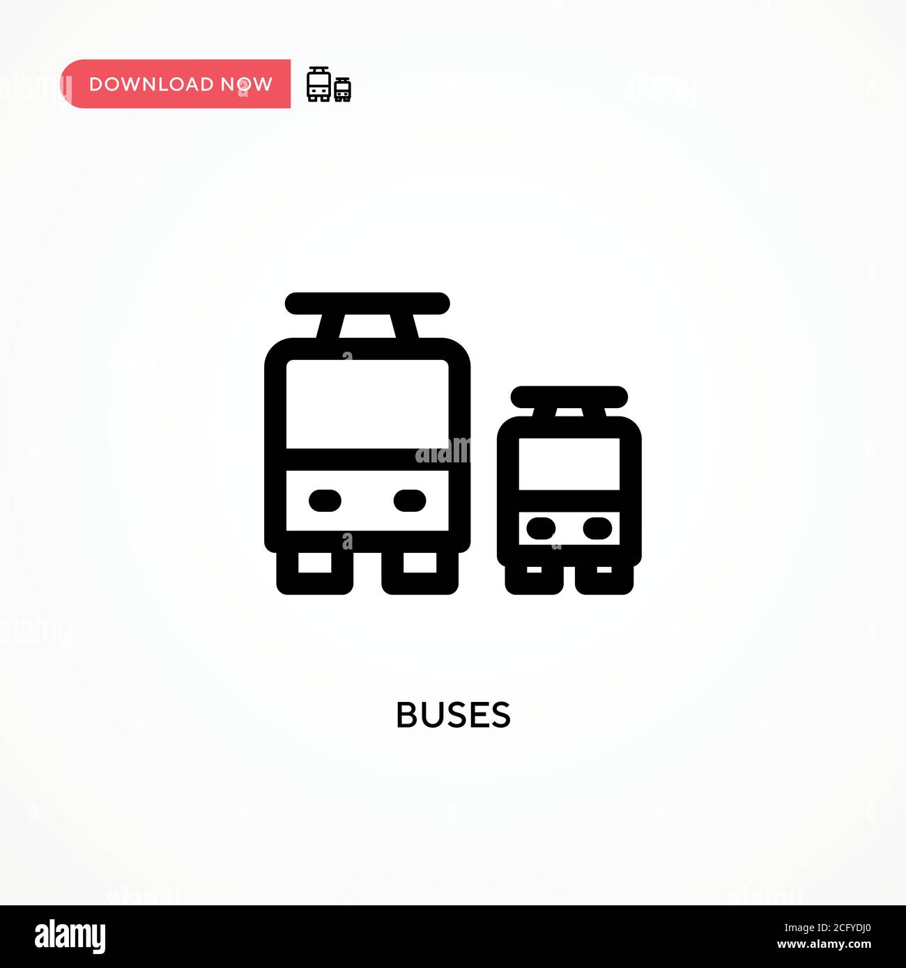 Buses Simple vector icon. Modern, simple flat vector illustration for ...