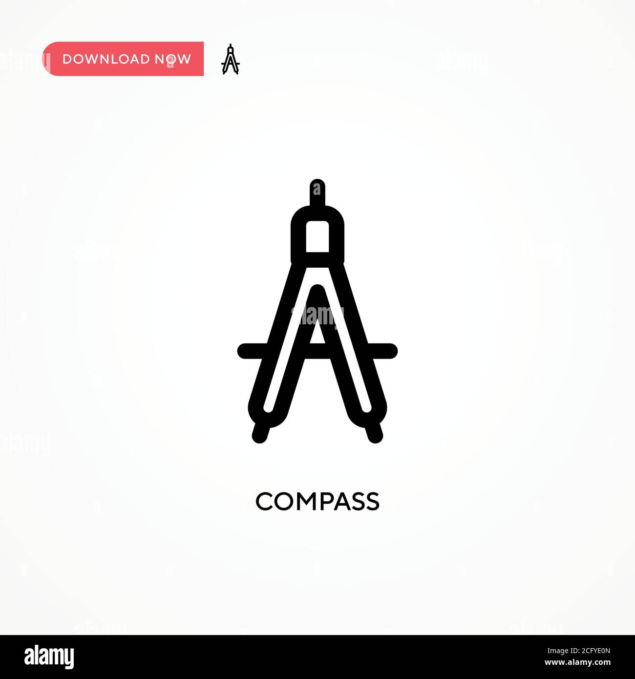 Compass Simple vector icon. Modern, simple flat vector illustration for ...