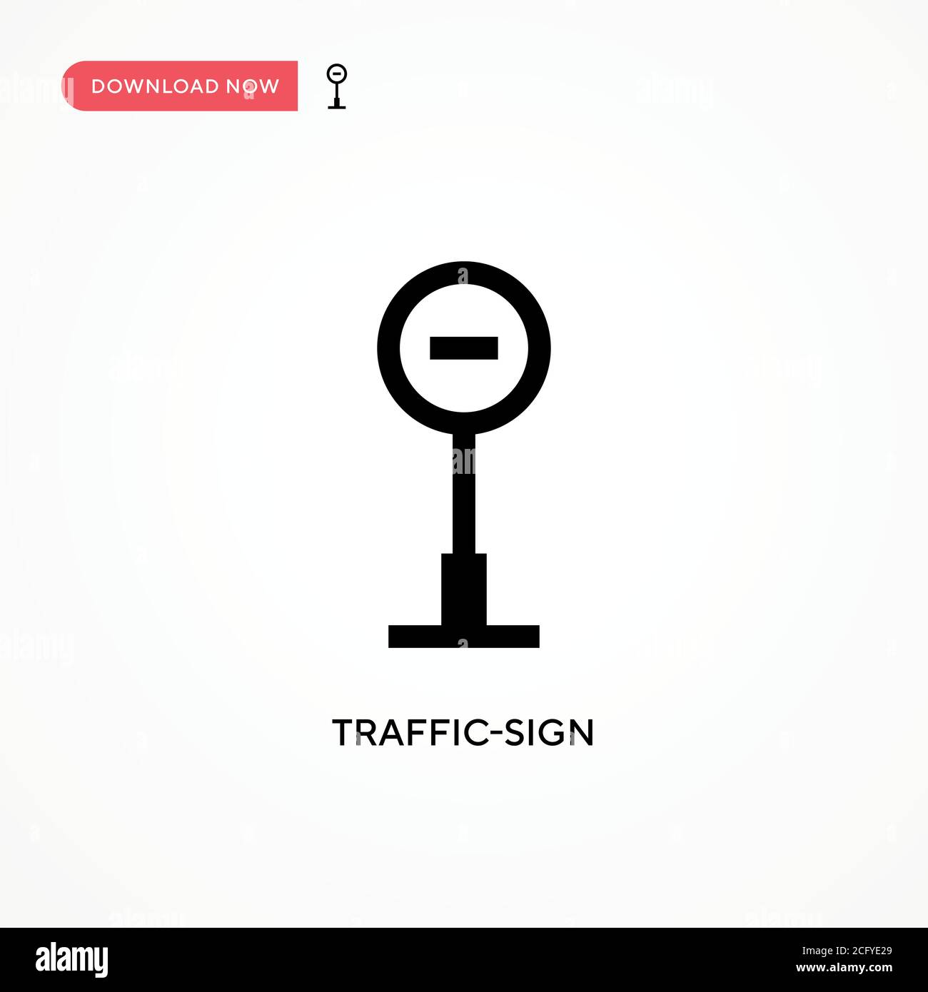 Traffic-sign Simple vector icon. Modern, simple flat vector ...