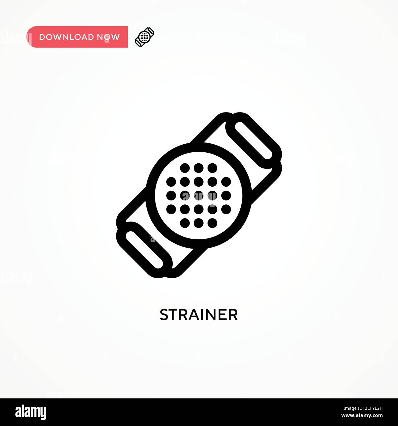 Strainer Simple vector icon. Modern, simple flat vector illustration for web site or mobile app Stock Vector
