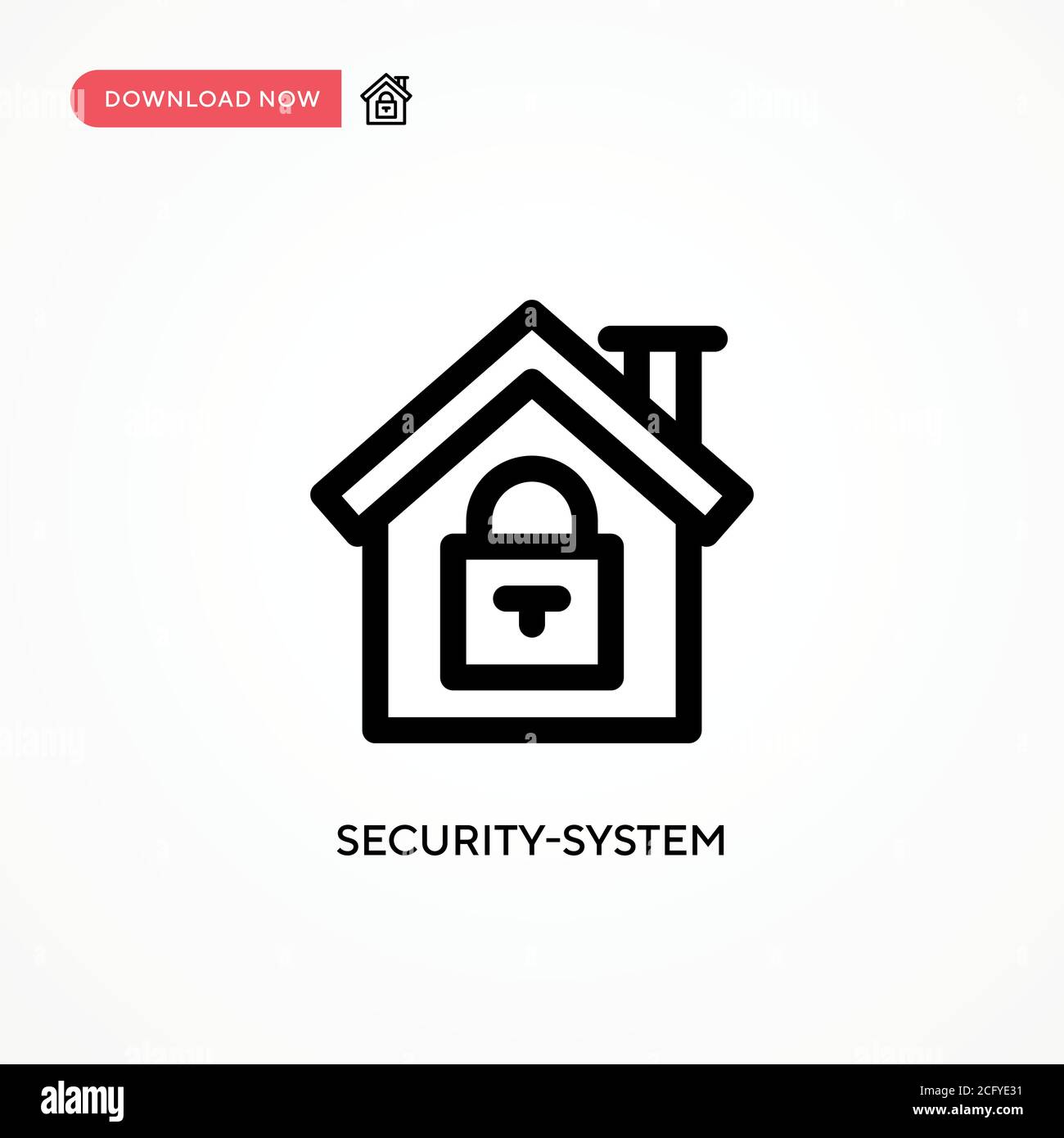 Security-system Simple vector icon. Modern, simple flat vector ...