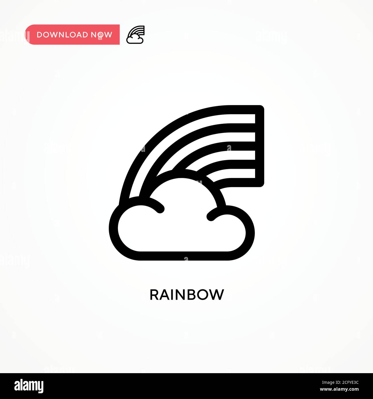 Rainbow Simple vector icon. Modern, simple flat vector illustration for web site or mobile app Stock Vector