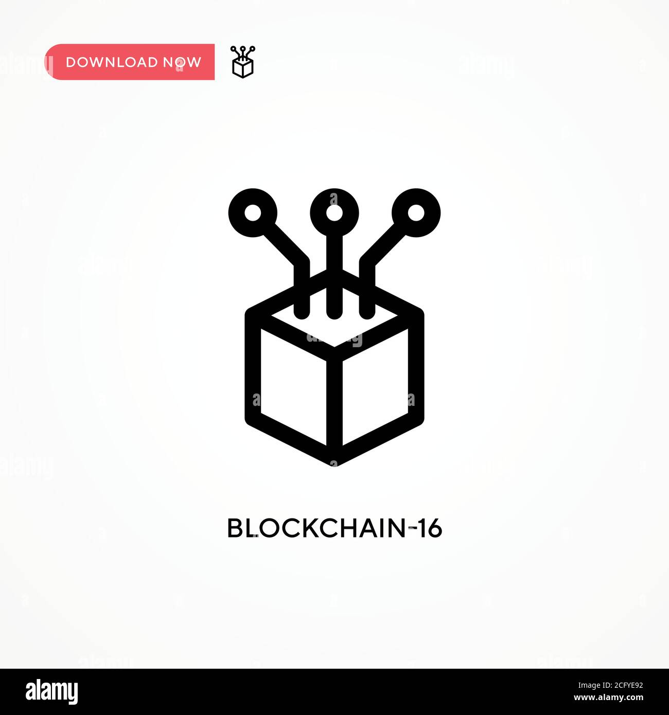 Blockchain-16 Simple vector icon. Modern, simple flat vector illustration for web site or mobile app Stock Vector