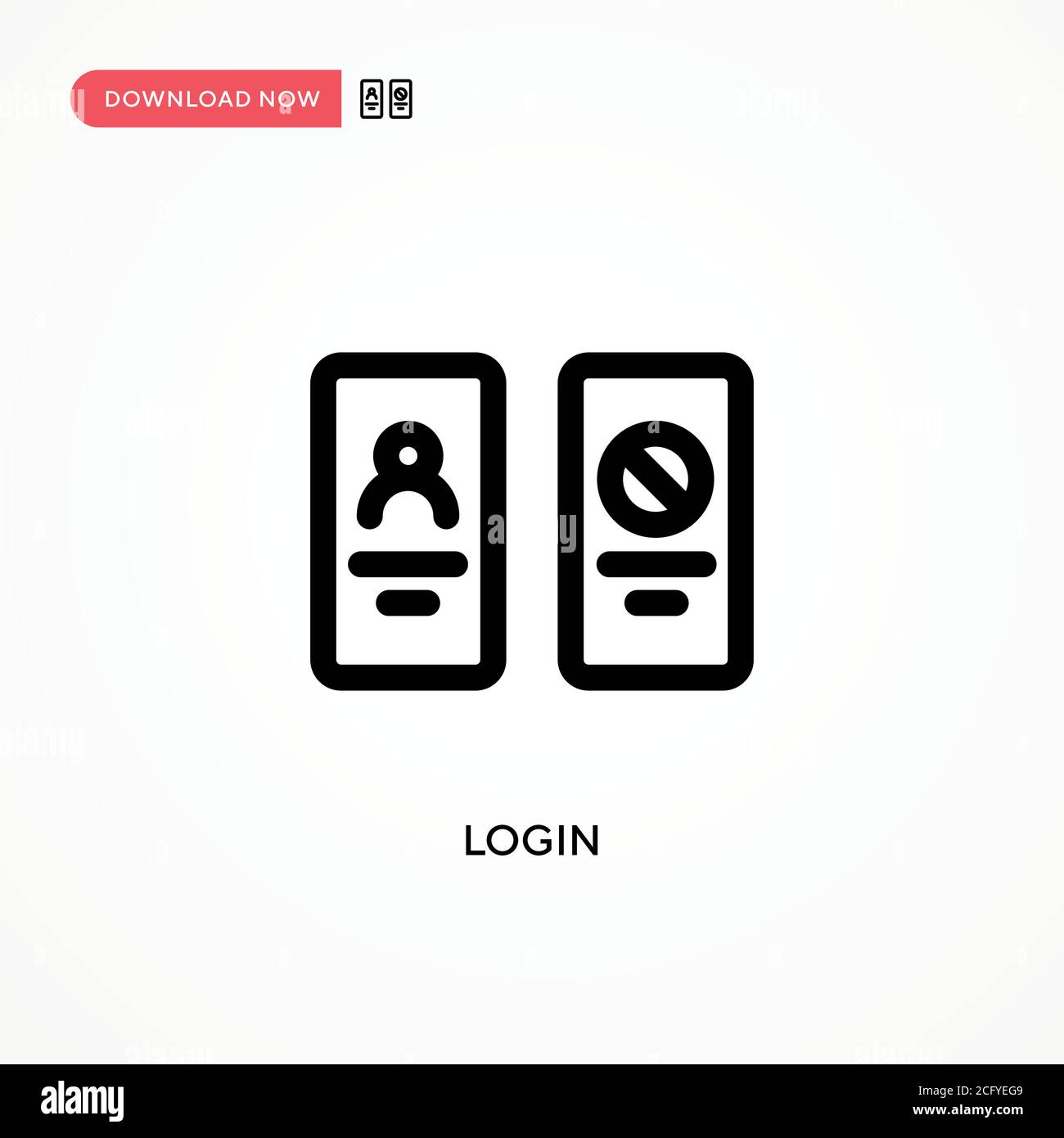 Login Simple vector icon. Modern, simple flat vector illustration for web  site or mobile app Stock Vector Image & Art - Alamy