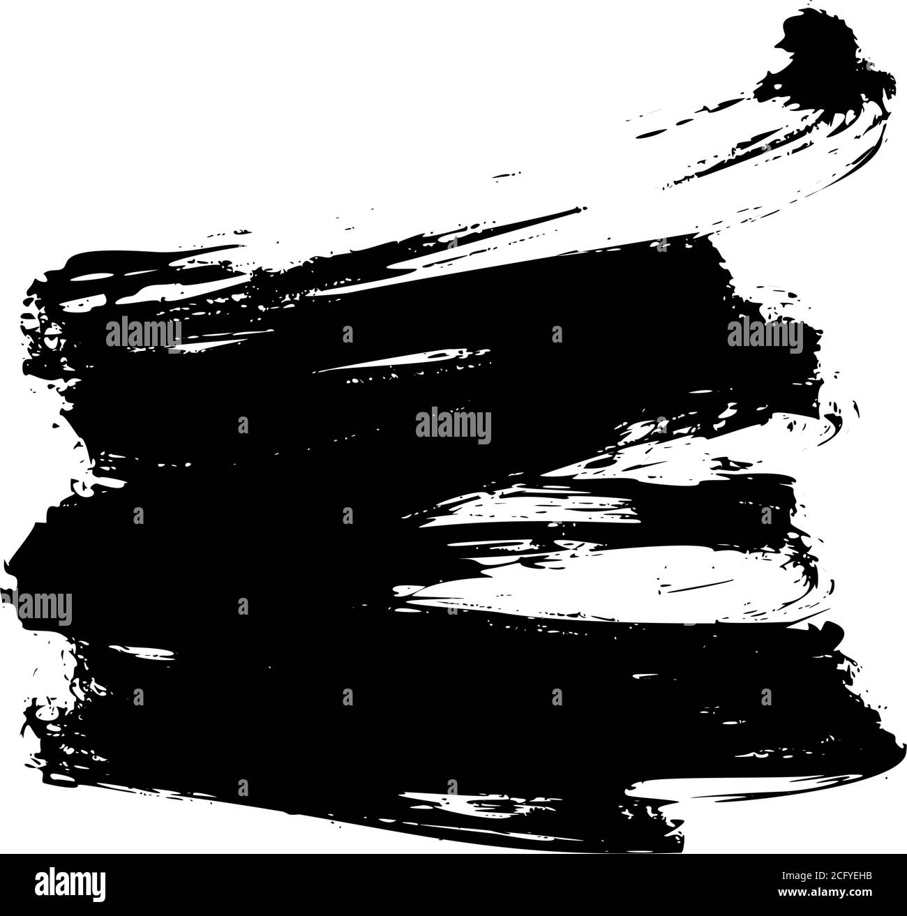 Vector black paint, ink brush stroke or shape Stock Vector Image & Art ...