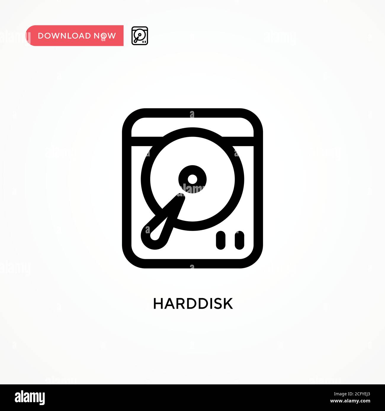 Harddisk Simple vector icon. Modern, simple flat vector illustration for web site or mobile app Stock Vector
