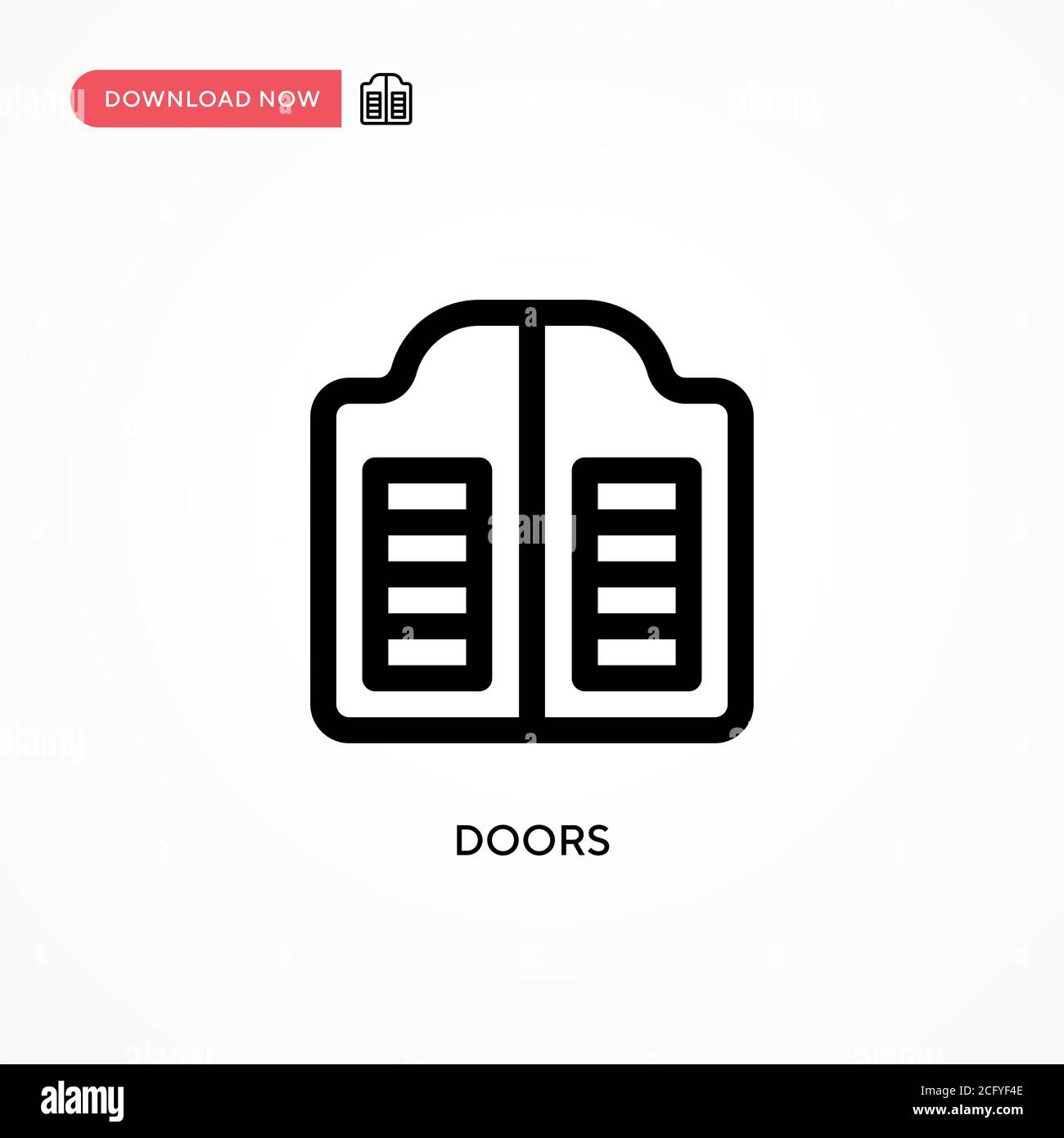 Doors Simple vector icon. Modern, simple flat vector illustration for ...