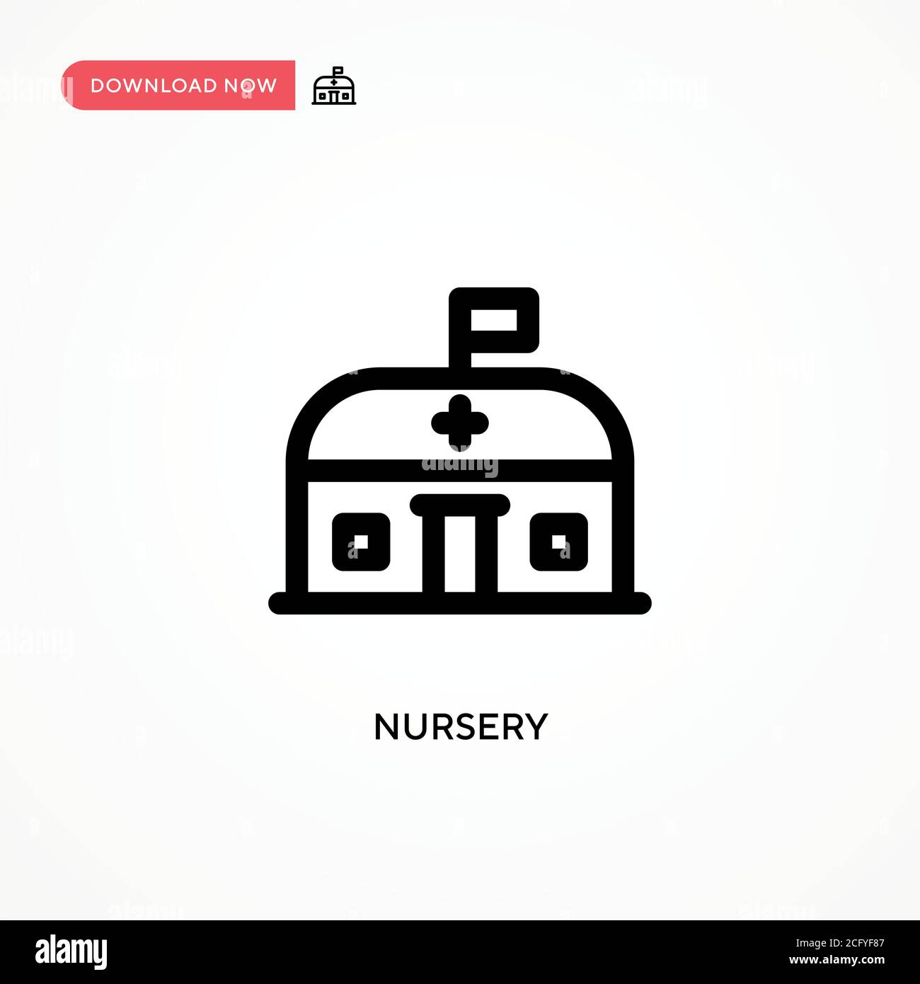 Nursery Simple vector icon. Modern, simple flat vector