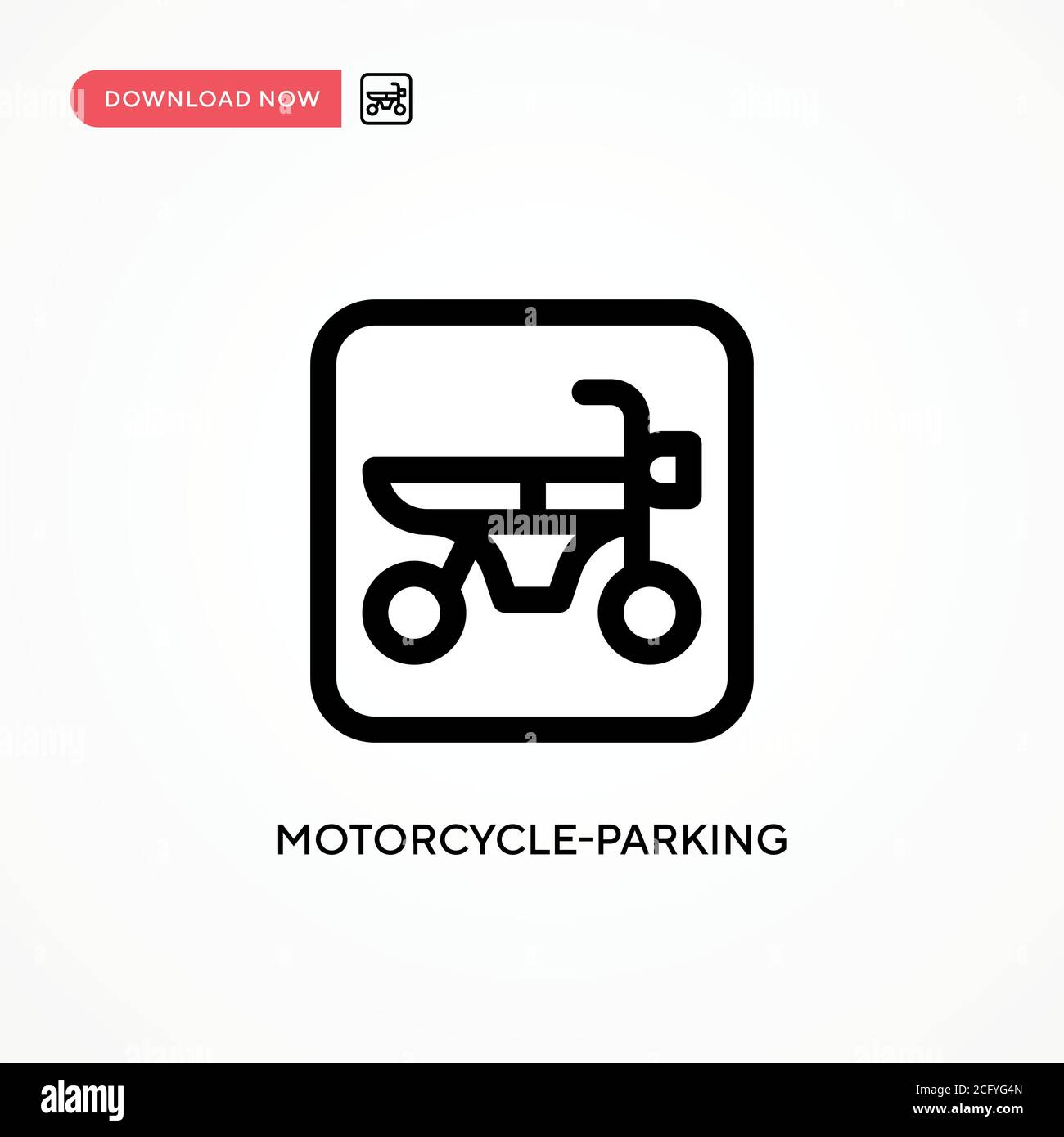 Motorcycle-parking Simple vector icon. Modern, simple flat vector illustration for web site or mobile app Stock Vector