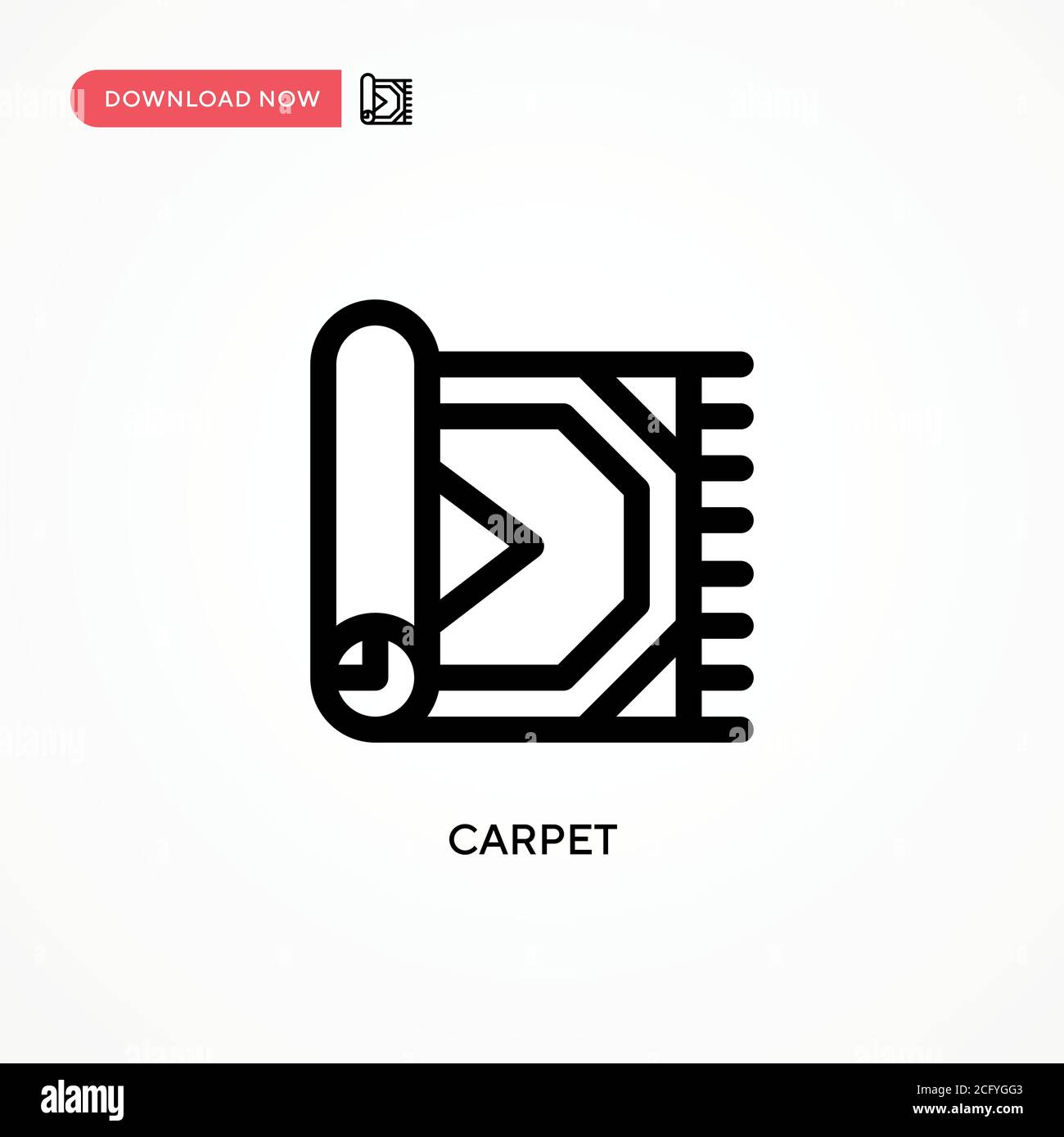 Carpet Simple vector icon. Modern, simple flat vector illustration for web site or mobile app Stock Vector