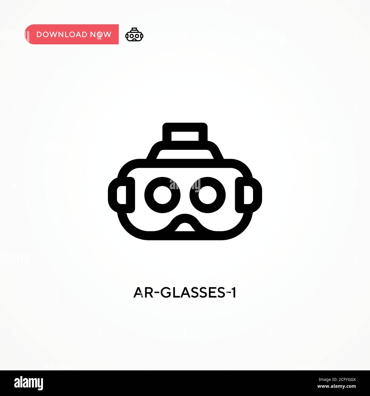 Ar-glasses-1 Simple vector icon. Modern, simple flat vector illustration for web site or mobile app Stock Vector