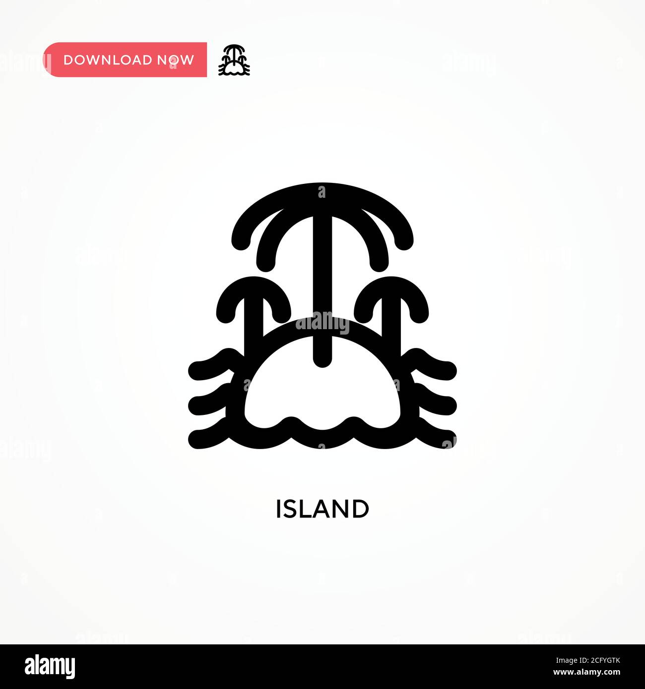 Island Simple vector icon. Modern, simple flat vector illustration for ...
