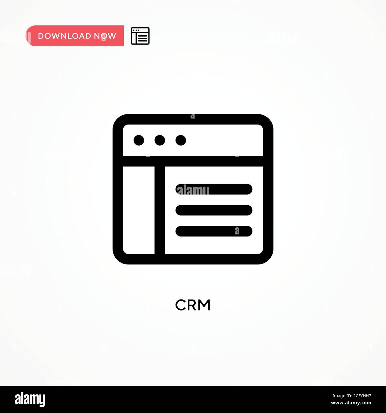 Crm Simple vector icon. Modern, simple flat vector illustration for web ...