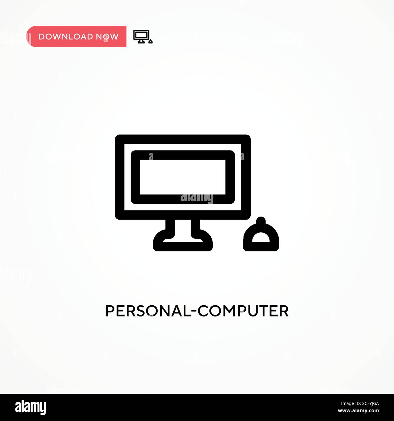 Personal-computer Simple vector icon. Modern, simple flat vector ...