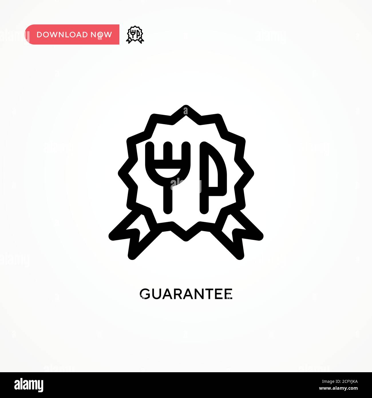 Guarantee Simple vector icon. Modern, simple flat vector illustration ...