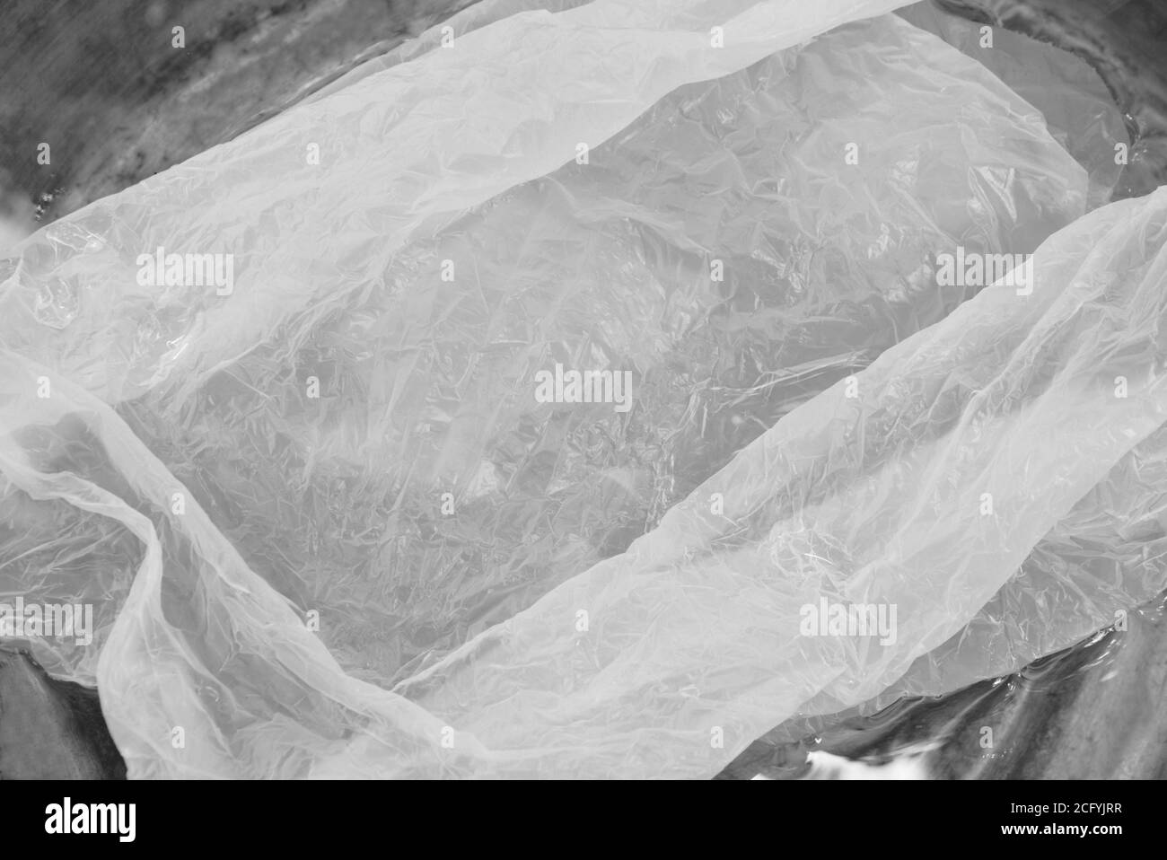 Wrinkled plastic packaging surface Black and White Stock Photos & Images Alamy