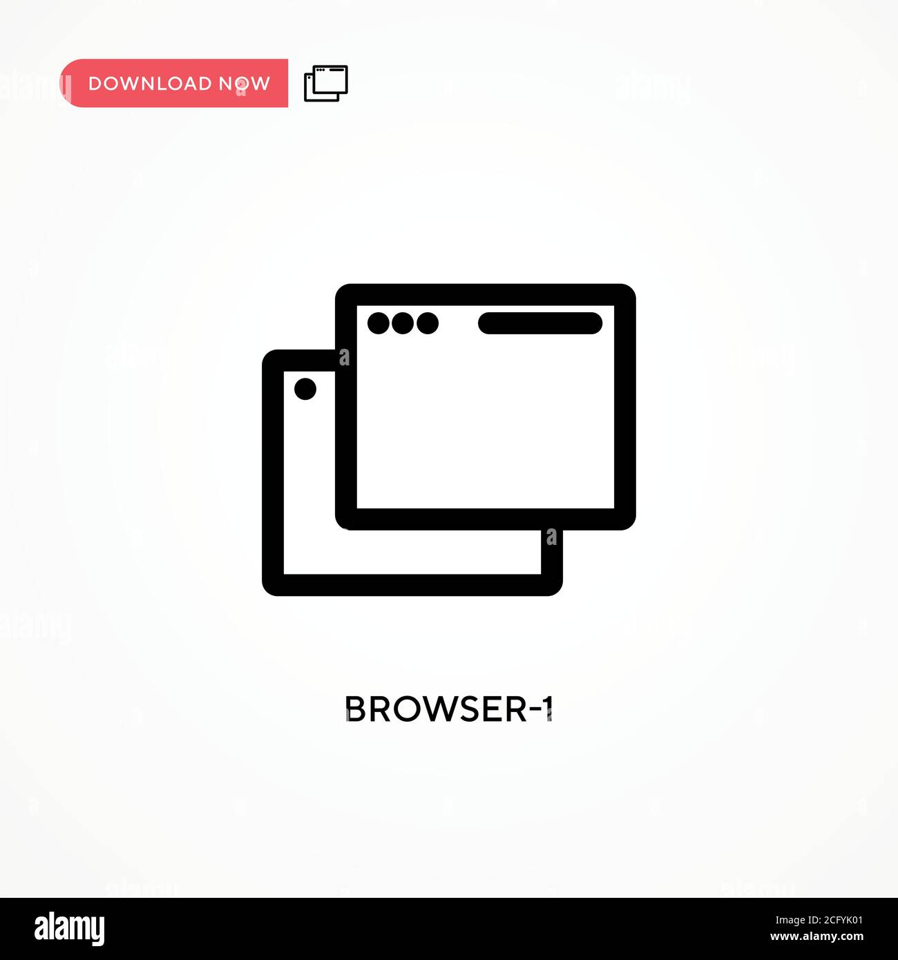 Browser-1 Simple vector icon. Modern, simple flat vector illustration ...