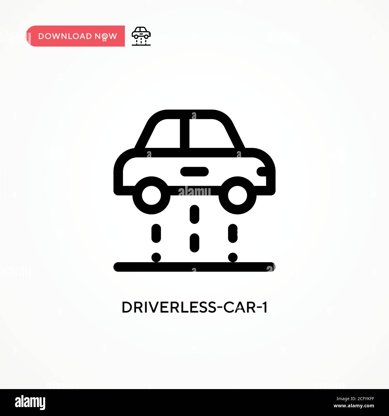 Driverless-car-1 Simple vector icon. Modern, simple flat vector illustration for web site or mobile app Stock Vector