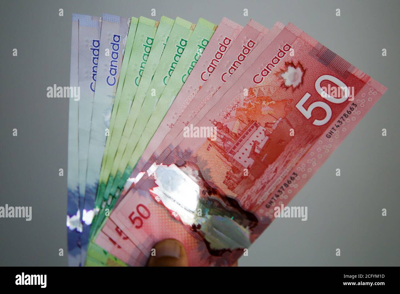 Canadian dollar bill 50 hi-res stock photography and images - Alamy