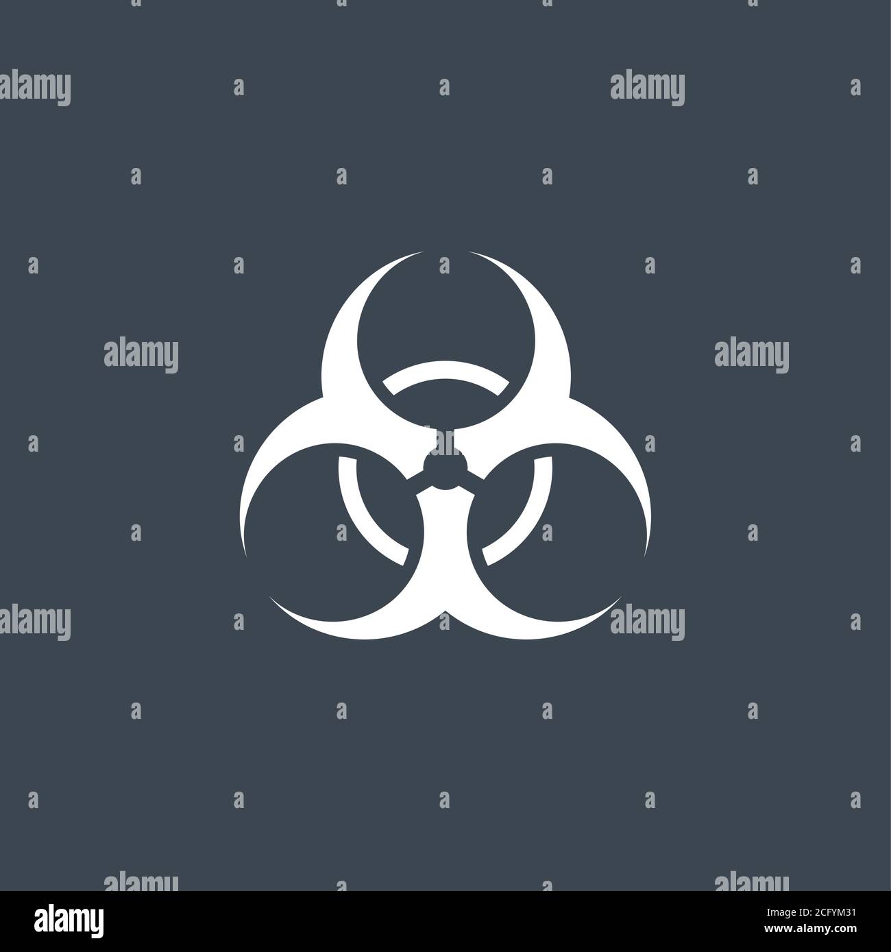 Biological Hazard related vector glyph icon. Stock Vector
