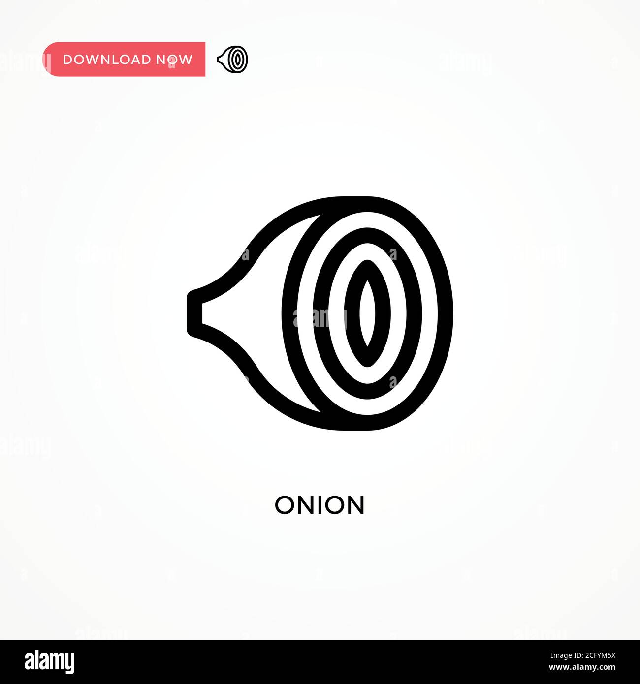 Onion Simple vector icon. Modern, simple flat vector illustration for ...